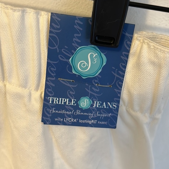 Soft Surroundings Triple S Bootcut Jeans White - Picture 7 of 7